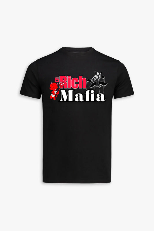 "6RICH MAFIA" Black Tee
